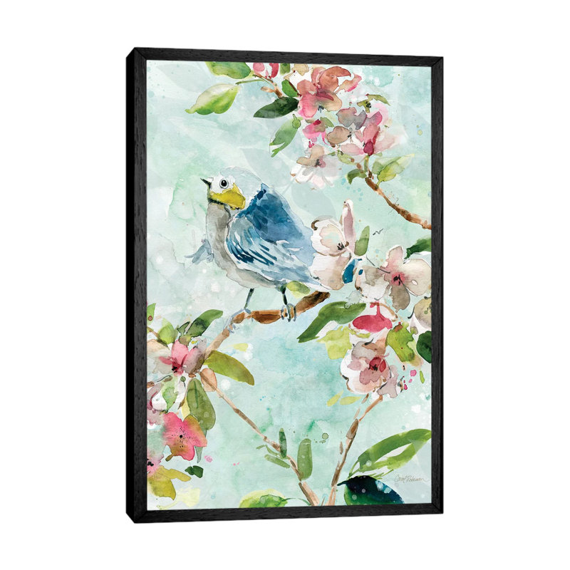 Asbury Garden Song II by Carol Robinson - Painting on Canvas, 101.6 cm H x 66.04 cm W, Black Framed