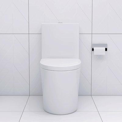 CCJKLO 1.6 Gallons GPF Elongated Comfort Height Floor Mounted Close Coupled Toilets (Seat Included) -  AA5351102786