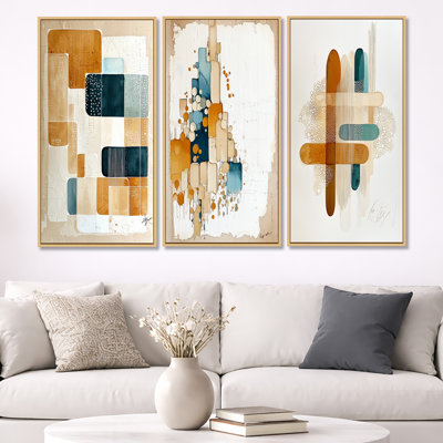 «Color Field of Minimalist - Abstract Minimalisme», ensemble d'art mural encadré