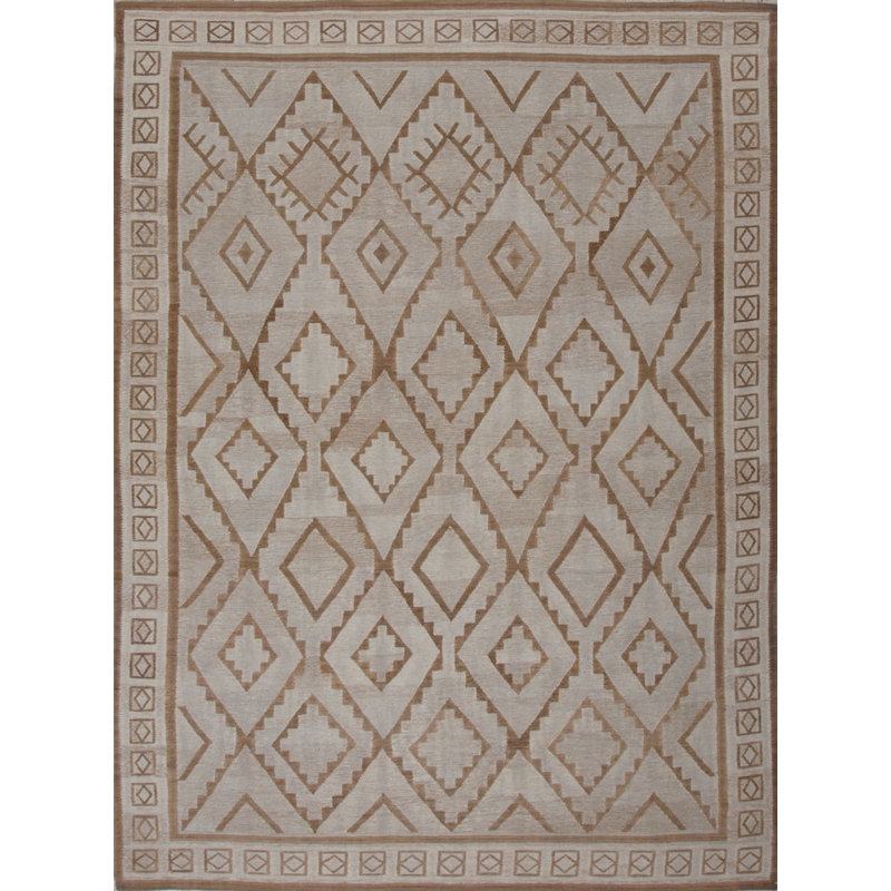 Geometric Area Rug in Brown