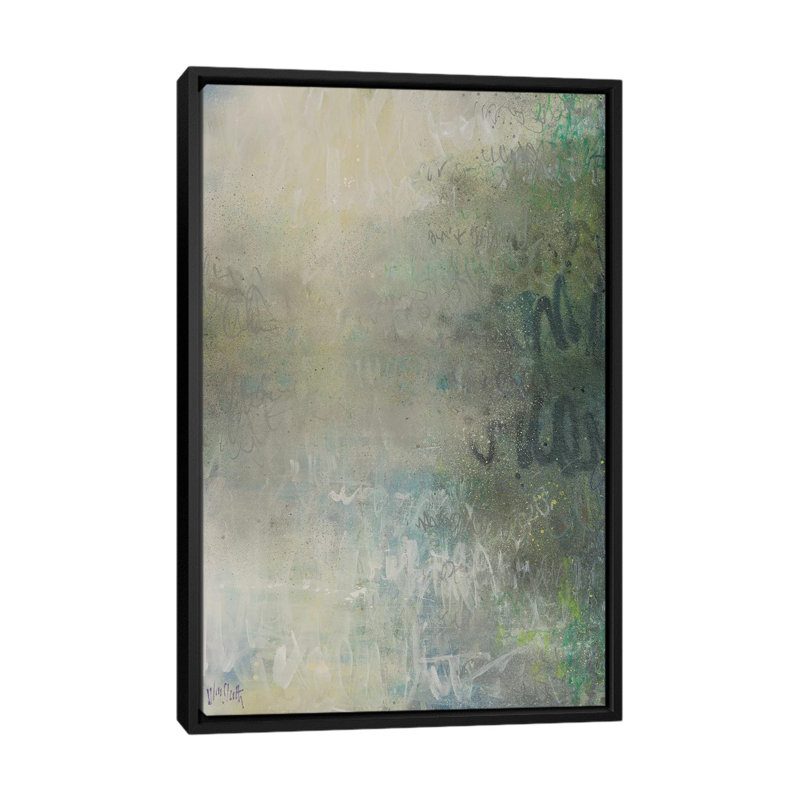 «Monet Monet Monet Mist», impression sur toile, H 26 po x l 18 po x P 1,5 po, Toile avec cadre noir, Pas de tapis