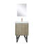 Ensemble de meuble-lavabo rustique en acacia l 24 po x P 20 po, plateau en marbre de culture, robinet en or rose et miroir de 18 po-2089271727