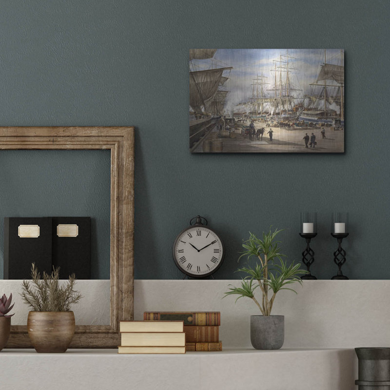 «The Green St. Wharf» par Stanton Manolakas, H 12 po x l 16 po