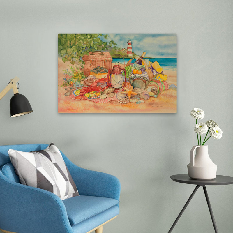 Bayside Picnic Coastal Basket Beach, H 24 po x l 16 po