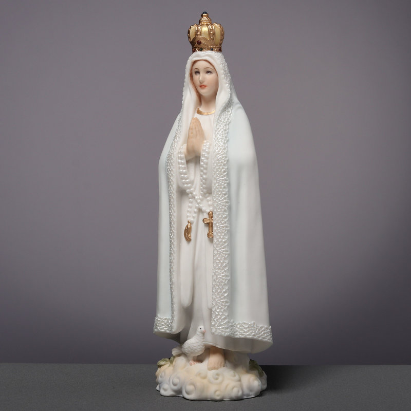 Figurine en polyrésine Notre Dame de Fatima de 6,1 pouces de hauteur