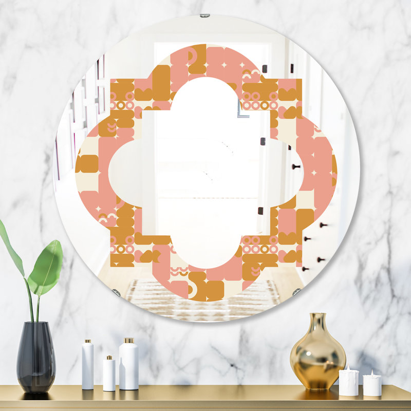 Miroir mural éclectique Quatrefoil, 23,6 po x 23,6 po