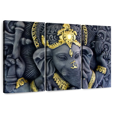 Adella Black Gold Ganesha Statue