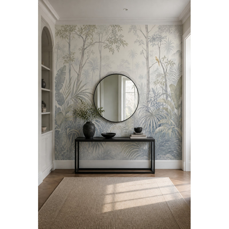 Papier peint éléphant tropical Misty Forest, 120"x96", Peel and Stick
