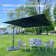 8' Square Medium Cantilever Umbrella Aluminum Offset with Base and 360-degree Rotation