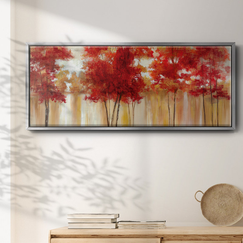 Arbres rouges - toile encadrée