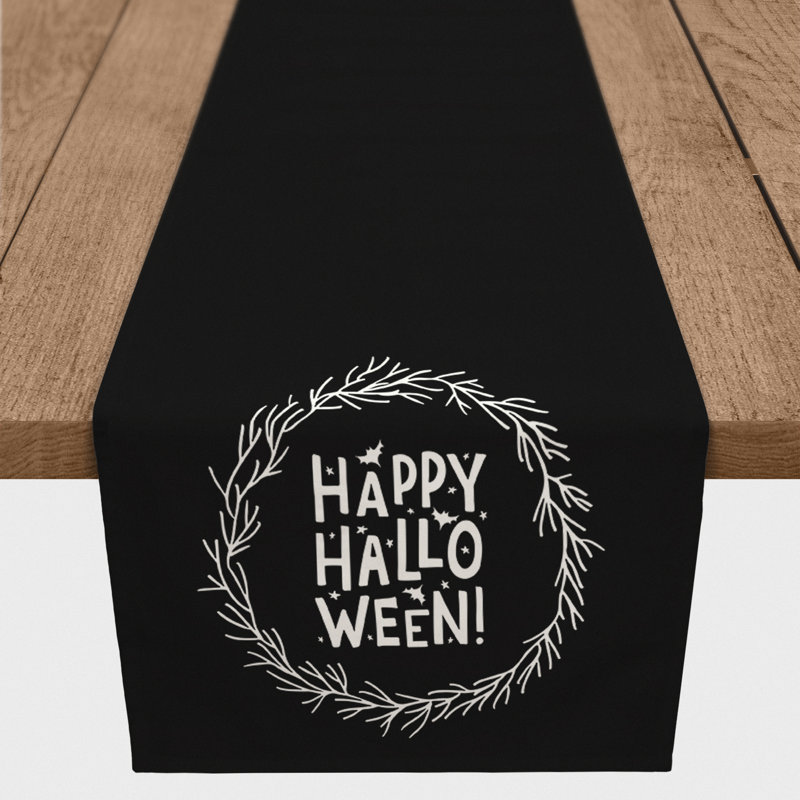 Chemin de table happy halloween Jamiya, 72 po x 16 po
