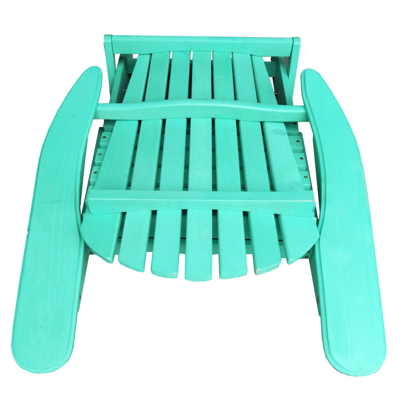 Chaise Adirondack pliante en bois massif Philbrick, Vert