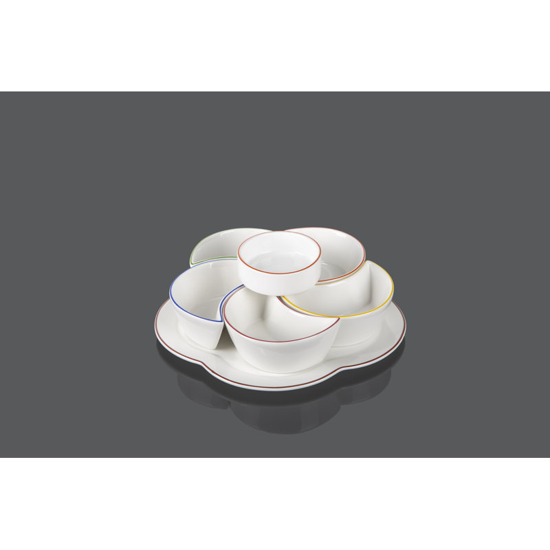 Brayden Studio Alhakim Porcelain Condiment Server