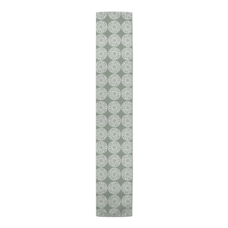Petrone Geometric Table Runner, 72" x 16", Green