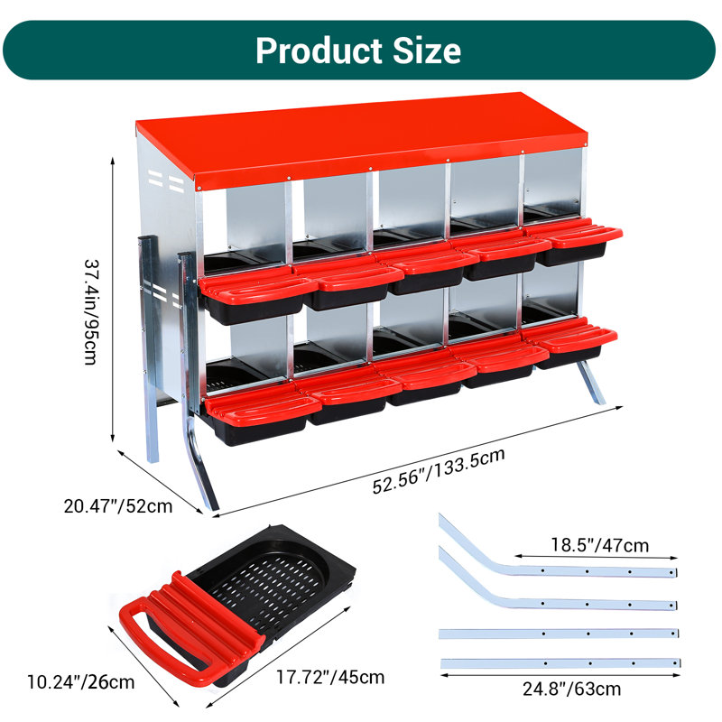 Chicken Egg Incubator For Up To, Red