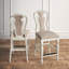 Chaise d'appoint à dossier Queen Anne en blanc antique / brun Colchester