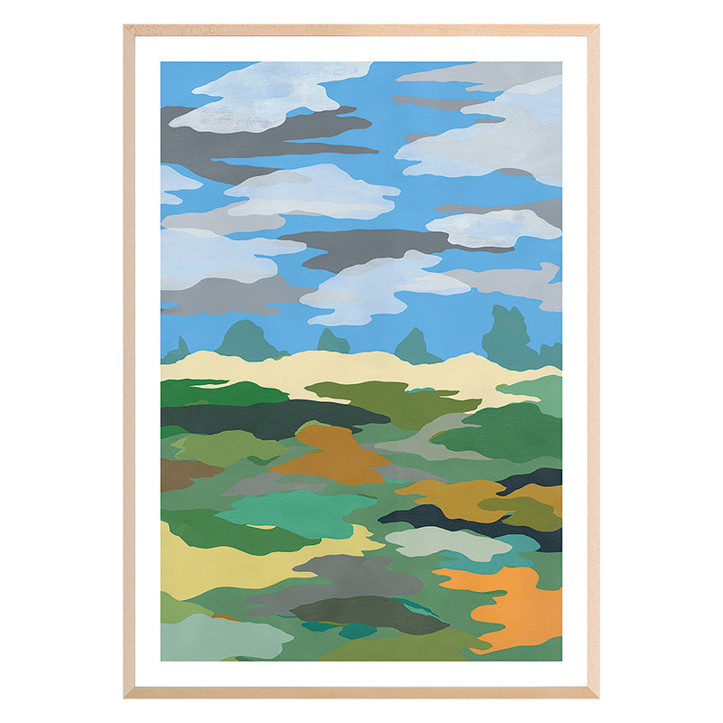Camoscape 2 Print by Goderwis, Kyle, Maple Framed, 41" H x 29" W