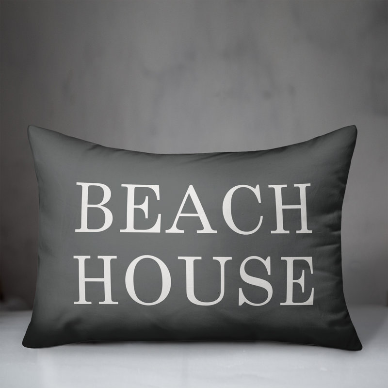  Housse et insert de coussin rectangulaire intérieur / extérieur Beach House, Gris