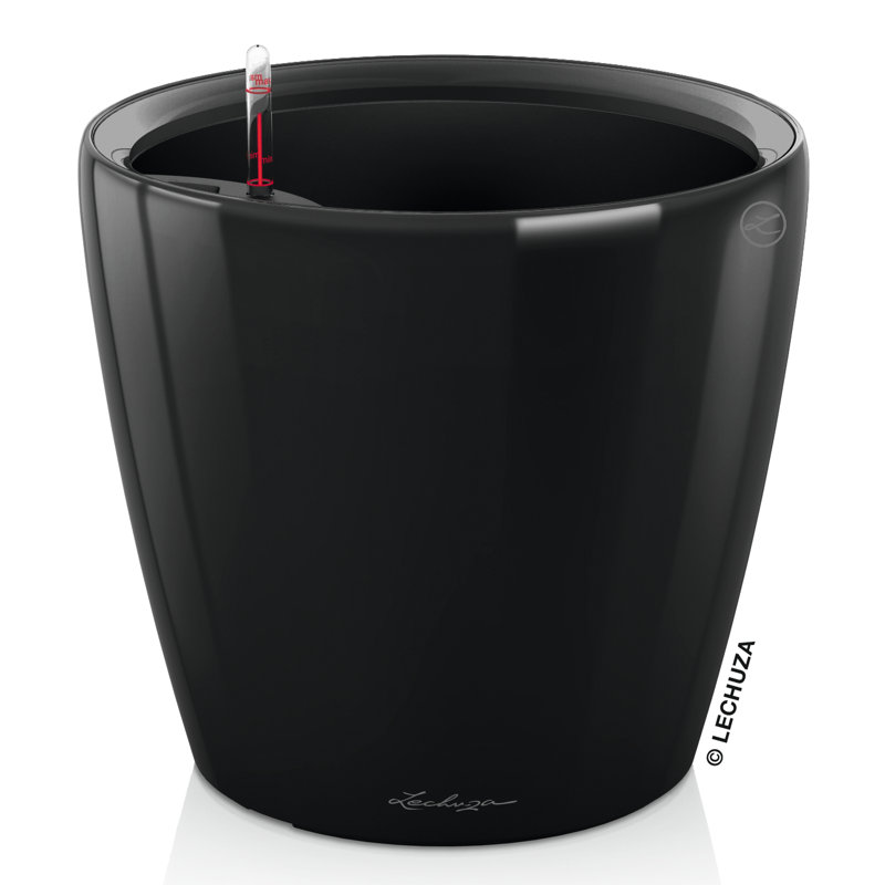 Classico Pot Planter, 26cm H x 28cm W x 28cm D, Black