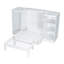 Lit escamotable simple avec tablettes de chevet et garde-robe