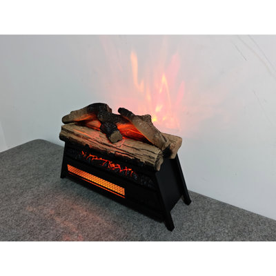 23" Electric Fireplace With Infrared Heater, 3D Log Insert, 1500W 5000 , Adjustable Flame, 11 Temp Settings, Remote Control, For Indoor Use 23 Inch, Heating, 1500W/5000 Remote, /Ul , Craft Room