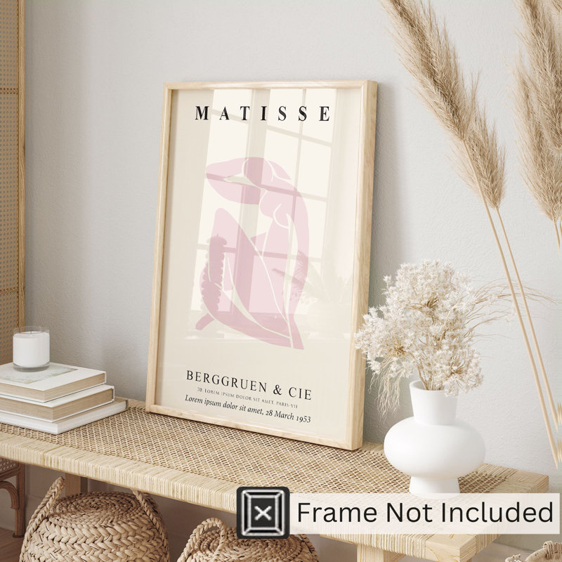 «People and Portraits Blush Pink Matisse», reproduction d'art sans cadre, H 30 po x l 20 po