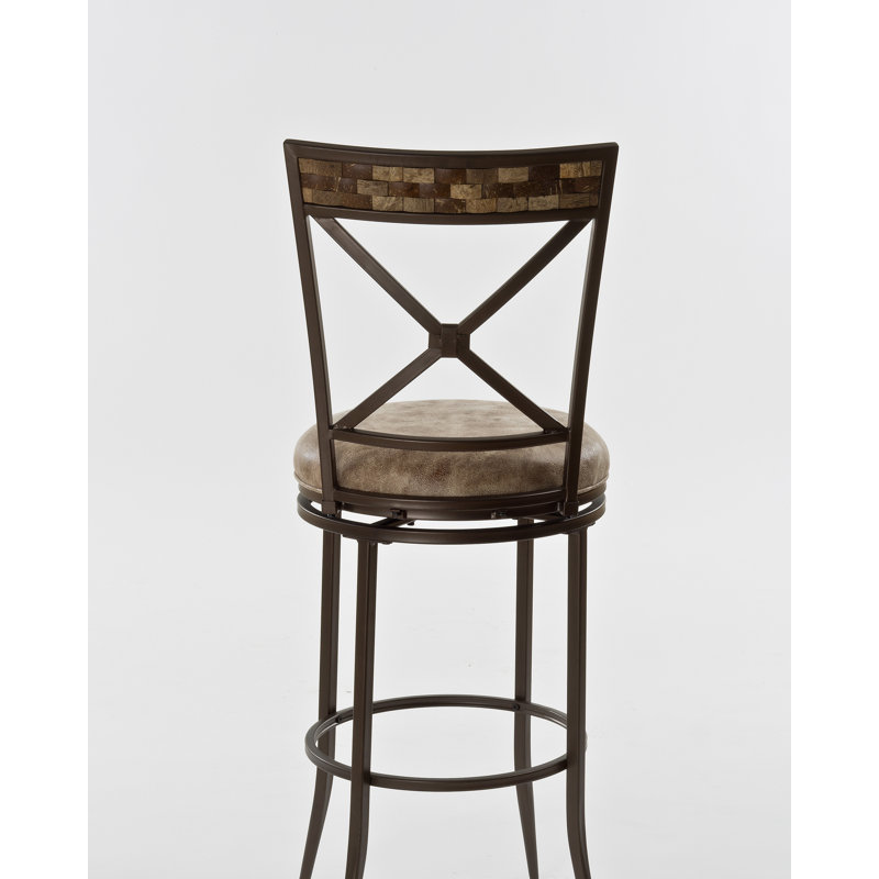 Doris Swivel Upholstered Counter Stool with Metal Frame, Bar Stool (30" Seat Height)