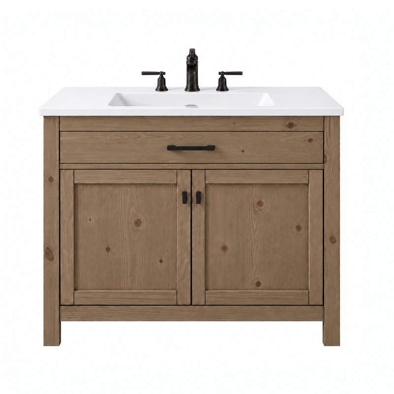 Meuble-lavabo simple Darneshia 36 po avec dessus en résine acrylique