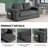 69'' Convertible Sofa Bed 2 Seats Loveseat Sleeper Sofa Small Couch Sofa-118769551