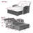 Double Chaise Lounge 2-Person Reclining Daybed With Adjustable Back And Storage Function-1508805971
