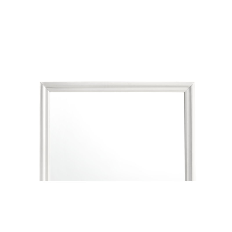 Mylhana Wood Flat Mirror, White