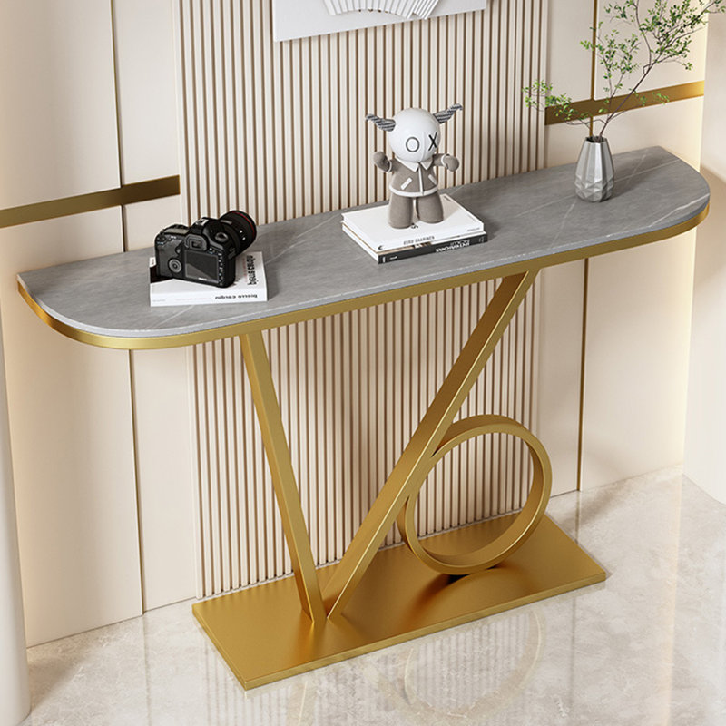 Console, H 31,5 po x l 55,1 po x P 11,8 po, Or, Gris