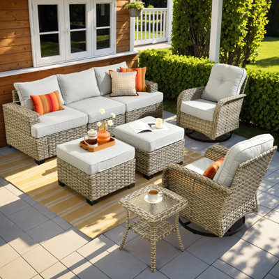 Outdoor Rocking Chair 8-piece Set