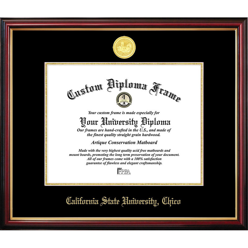 Cadre pour petit diplôme de l'Université Cal State à Fresno, L 11 po x H 8,5 po, NCAAFresno State