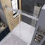 Porte de douche coulissante double sans cadre à hauteur réglable de 68 à 72 po x H 79 po avec verre trempé transparent de 3/8 po-92662981