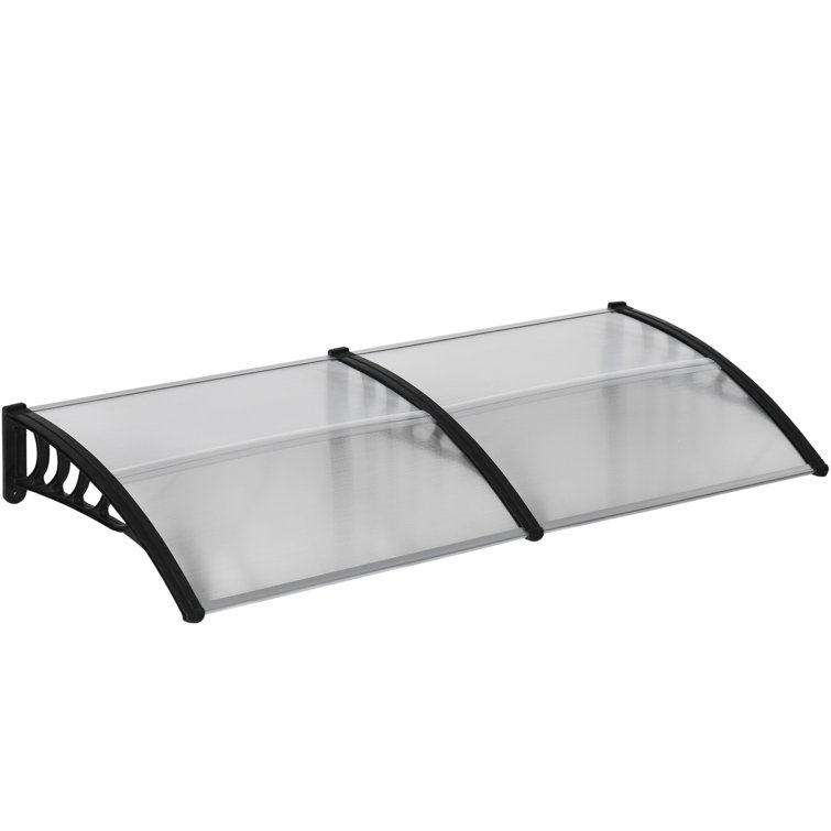 Dakota Fields 200cm W x 96cm D Plastic Cover Retractable Door / Window Awning