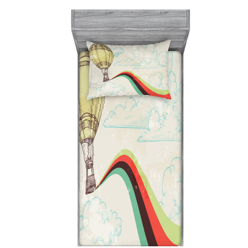 Microfiber Sheet Set, Twin Sheet Set with Fitted Sheet