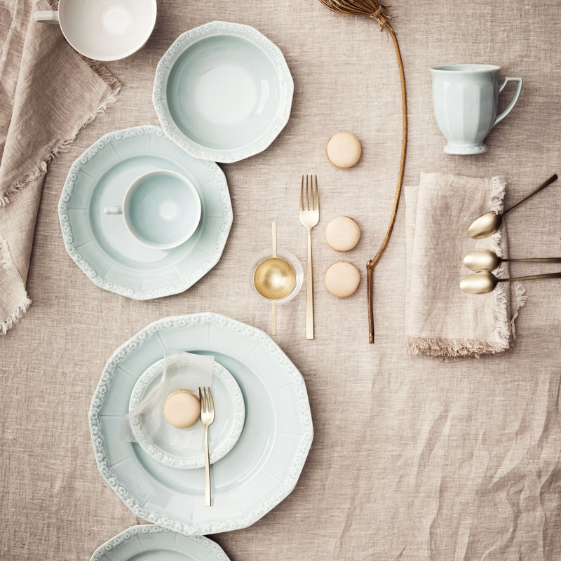 Maria Porcelain Dinner Plate, Pale Mint