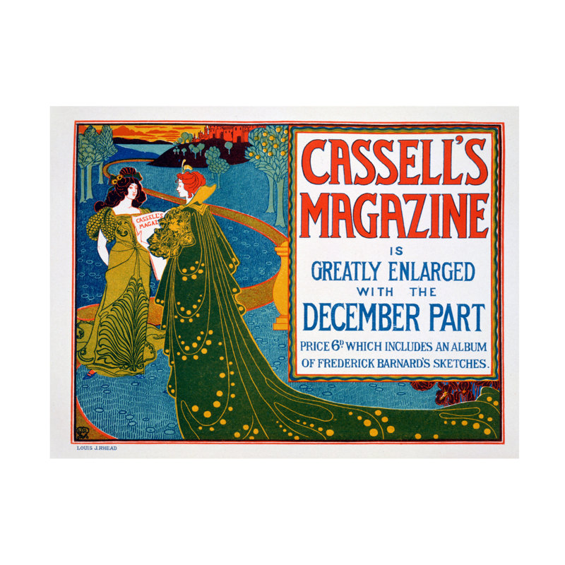 Art sur toile, Louis Louis Rhead Cassells, 1896, H 14 po x l 19 po