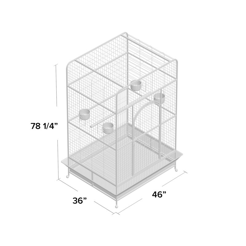 Cage à ara Briceno avec roulette
