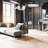 42"W Valencia LED Indoor Hand-Cut Glass Ceiling Fan With Remote Control-1934647394