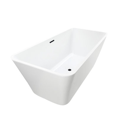 66.9" x 29.5" Freestanding Soaking Acrylic Bathtub