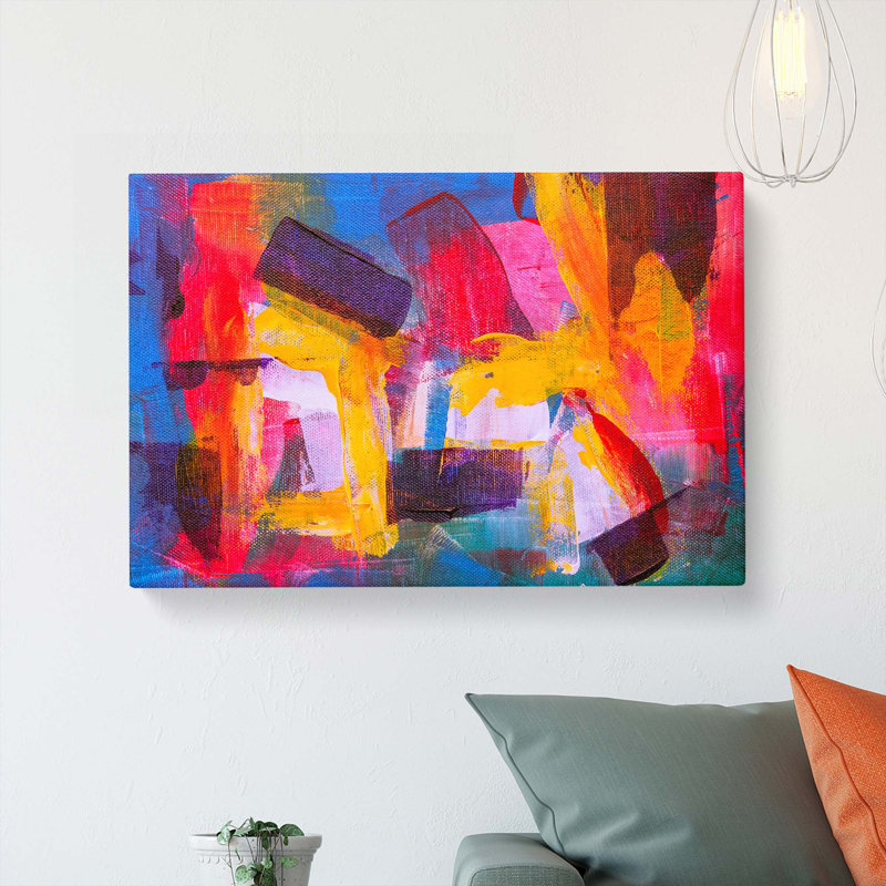 Abstract Art Painting Vol.373 by S.Johnson - Wrapped Canvas Painting, 35cm H x 50cm W x 3cm D