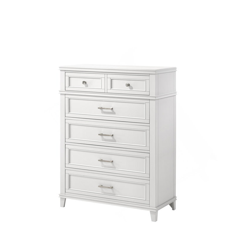 White 5 Drawer Chest