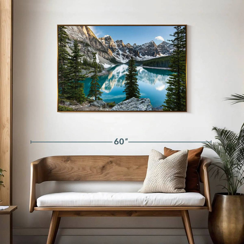 Moraine Lake Reflections, Cadre flottant doré, 43 po x 29 po
