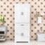 Grande armoire de rangement pour salle de bain avec tiroir, tablettes réglables et 2 armoires à portes-497456855