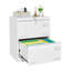 White Filing Cabinet With 2 Locking Drawers - Metal, Keep Office Documents In , Enhance Efficiency Lock For Document Classification, Increase Productivity Build