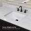 Ensemble de meuble-lavabo simple 48 po avec plateau en pierre d'ingénierie Dee, lavabo en céramique Dee-112740265