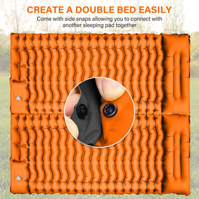 Camping Sleeping Pad, Ultralight Camping Mat With Pillow Built-In Foot Pump Inflatable Sleeping Pads Compact For Camping Backpacking Hiking Traveling Tent
