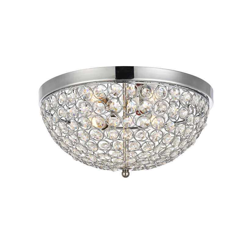 Plafonnier encastré 3 lumières 13,5 po Edson, Chrome